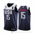 Camiseta Kemba Walker #15 USA 2019 FIBA Basketball World Cup Azul