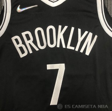 Camiseta Kevin Durant #7 Brooklyn Nets Icon Autentico Negro