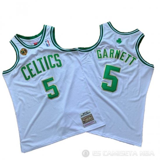 Camiseta Kevin Garnett #5 Boston Celtics 2007-08 Finals Blanco - Haga un click en la imagen para cerrar
