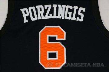 Camiseta Porzingis #6 New York Knicks Negro