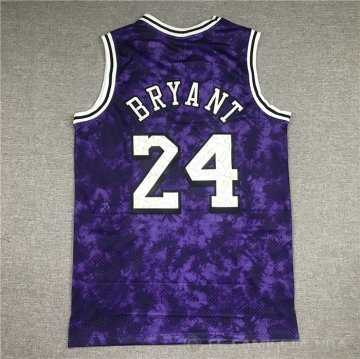 Camiseta Kobe Bryant NO 24 Los Angeles Laker Galaxy Violeta