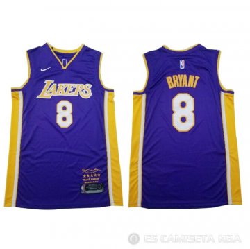 Camiseta Kobe Bryant #8 Los Angeles Lakers Retirement 2018 Violeta
