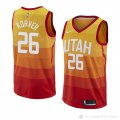 Camiseta Kyle Korver #26 Utah Jazz Ciudad 2018 Amarillo