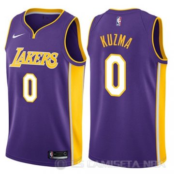 Camiseta Kyle Kuzma #0 Los Angeles Lakers Statement 2018 Violeta