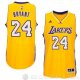 Camiseta Lakers Bryant Autentico #24 Amarillo