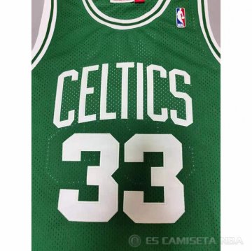 Camiseta Larry Bird NO 33 Boston Celtics Mitchell & Ness 1985-86 Verde