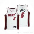 Camiseta LeBron James #6 Miami Heat Association 2021-22 Blanco