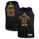 Camiseta Lebron James #23 Los Angeles Lakers Nino Ciudad 2023-24 Negro