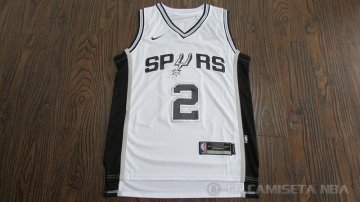 Camiseta Leonard #2 San Antonio Spurs Autentico Nino 2017-18 Blanco