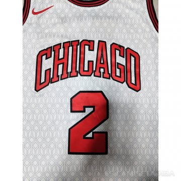 Camiseta Lonzo Ball #2 Chicago Bulls Ciudad 2022-23 Blanco