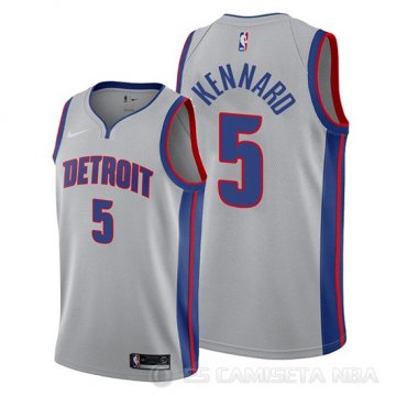 Camiseta Luke Kennard #5 Detroit Pistons Statement Gris