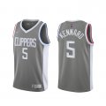 Camiseta Luke Kennard NO 5 Los Angeles Clippers Earned 2020-21 Gris