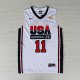 Camiseta Malone #11 USA 1992 Blanco