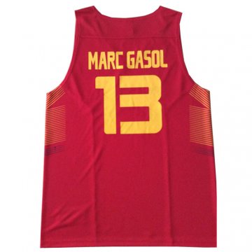 Camiseta Marc Gasol #13 Espana Rojo