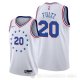 Camiseta Markelle Fultz #20 Philadelphia 76ers Earned Blanco