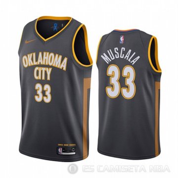 Camiseta Mike Muscala #33 Oklahoma City Thunder Ciudad Negro