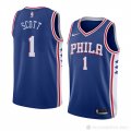 Camiseta Mike Scott #1 Philadelphia 76ers Icon 2018 Azul