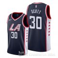 Camiseta Mike Scott #30 Los Angeles Clippers Ciudad 2019 Azul