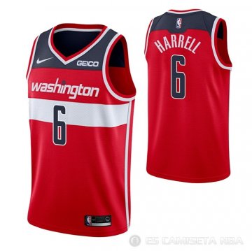 Camiseta Montrezl Harrell NO 6 Washington Wizards Icon 2020-21 Rojo