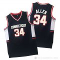 Camiseta NCAA Allen #34 Connecticut Negro