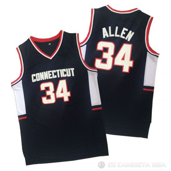 Camiseta NCAA Allen #34 Connecticut Negro - Haga un click en la imagen para cerrar