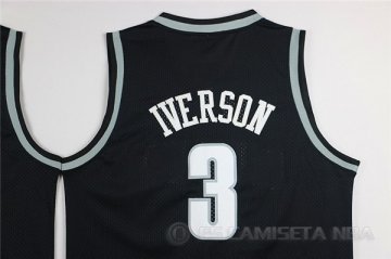 Camiseta Georgetown Iverson #3 NCAA Negro