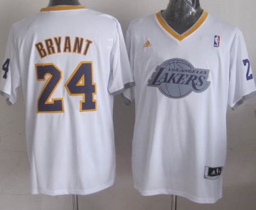 Camiseta Bryant #24 Lakers 2013 Navidad Blanco