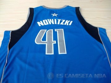 Camiseta Nowitzki #41 Dallas Mavericks Azul