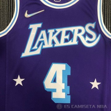 Camiseta Rajon Rondo NO 4 Los Angeles Lakers Ciudad Edition 2021-22 Violeta