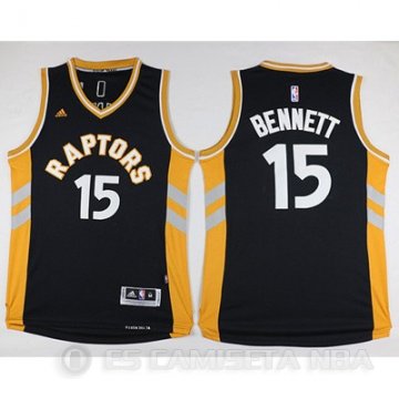Camiseta Bennett #15 Toronto Raptors Negro Oro