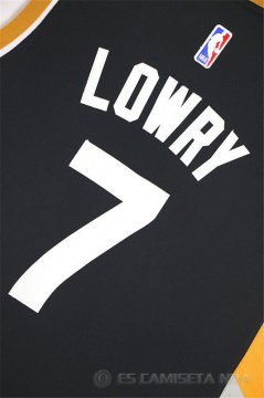 Camiseta Lowry #7 Toronto Raptors Negro Oro