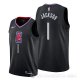 Camiseta Reggie Jackson #1 Los Angeles Clippers Statement 2019-20 Negro