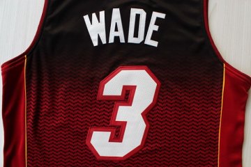 Camiseta Wade #3 Heats Resuenan Moda Rojo Negro