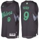 Camiseta Ricky Rubio #9 Minnesota Timberwolves Navidad 2016 Negro