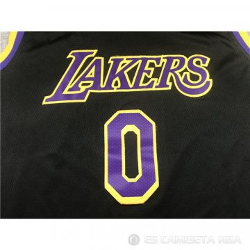 Camiseta Russell Westbrook #0 Los Angeles Lakers Statement 2021-22 Negro