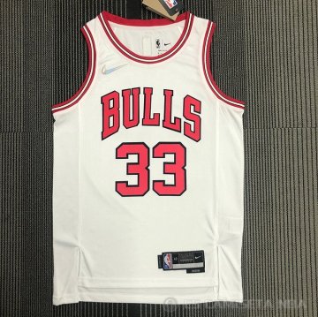 Camiseta Scottie Pippen NO 33 Chicago Bulls Association 2021 Blanco
