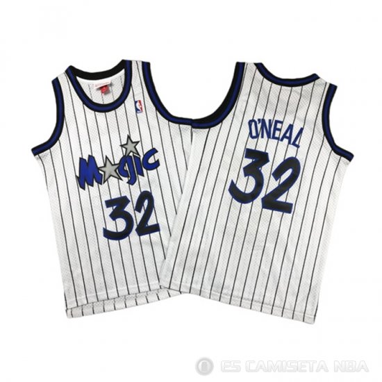 Camiseta Shaquille O'Neal #32 Orlando Magic Nino Mitchell & Ness 1993-94 Blanco - Haga un click en la imagen para cerrar