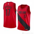 Camiseta Skal Labissiere #17 Portland Trail Blazers Statement 2018 Rojo