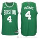 Camiseta Thomas #4 Boston Celtics Autentico Verde