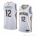 Camiseta Trevon Bluiett #12 New Orleans Pelicans Association 2018 Blanco