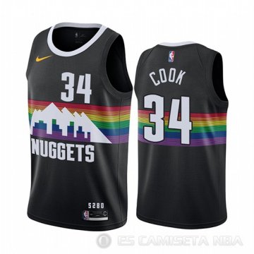 Camiseta Tyler Cook #34 Denver Nuggets Ciudad Negro