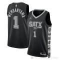 Camiseta Victor Wembanyama #1 San Antonio Spurs Statement 2022-23 Negro