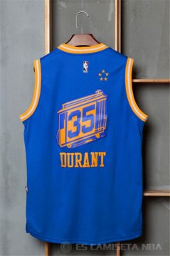 Camiseta Durant Warriors #35 Ciudad de Edicion Azul