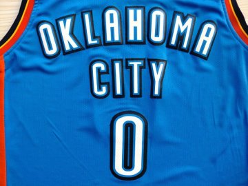 Camiseta Westbrook #0 Oklahoma City Thunder Azul