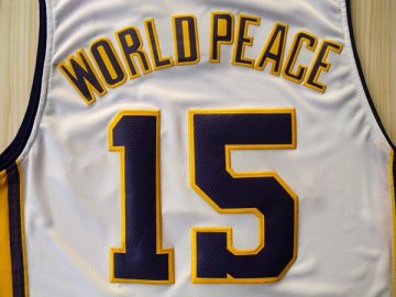 Camiseta World Peace #15 Los Angeles Lakers Blanco