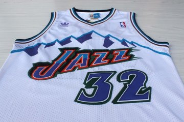 Camiseta retro Malone #32 Utah Jazz Blanco