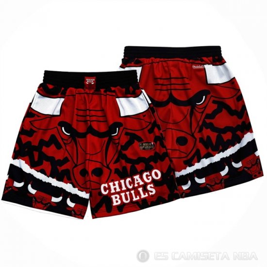 Pantalone Chicago Bulls Mitchell & Ness Rojo Negro - Haga un click en la imagen para cerrar