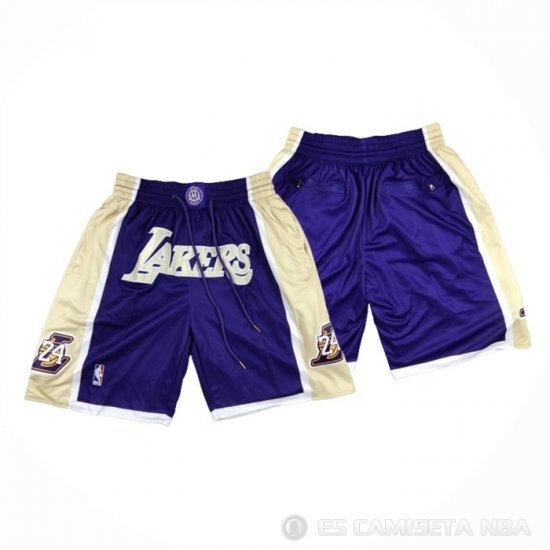 Pantalone Los Angeles Lakers Hall of Fame Just Don Violeta - Haga un click en la imagen para cerrar