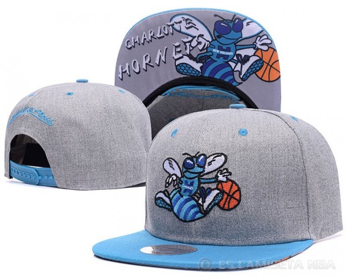 Sombrero Charlotte Hornets Gris Azul - Haga un click en la imagen para cerrar