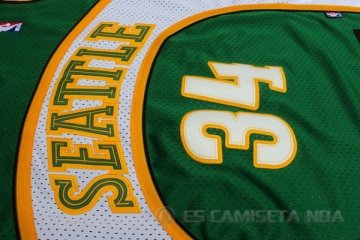 Camiseta Allen Sonics #34 Seattle SuperSonics Verde